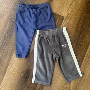 Bundle of Baby Boy Joggers/Sweatpants: Puma and Cat & Jack, 2 Pair